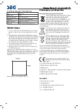 Preview for 25 page of Seg Malaga Operating Instructions Manual