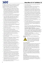 Preview for 80 page of Seg Nizza Operating Instructions Manual