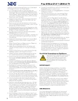 Preview for 6 page of Seg Pisa-B Operating Instructions Manual