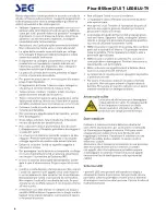 Preview for 97 page of Seg Pisa-B Operating Instructions Manual