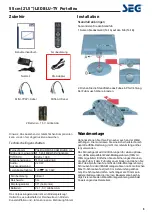 Preview for 5 page of Seg Portofino Operating Instructions Manual