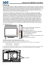 Preview for 6 page of Seg Portofino Operating Instructions Manual