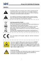 Предварительный просмотр 38 страницы Seg Portofino Operating Instructions Manual