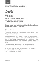 Preview for 41 page of Seg VC 828E Instruction Manual