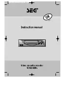 Предварительный просмотр 40 страницы Seg VCR2360IRL Instruction Manual