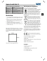 Предварительный просмотр 29 страницы Seg Virginia Operating Instructions Manual