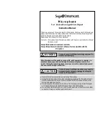 Sega Dreamcast Microphone Instruction Manual предпросмотр