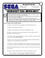 Preview for 3 page of Sega EMERGENCY CALL AMBULANCE Owner'S Manual