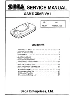 Sega Game Gear VA1 Service Manual preview