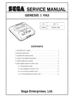 Sega Genesis II VA3 Service Manual preview
