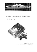 Preview for 1 page of Sega MEGA DRIVE PAL-G Maintenance Manual