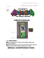 Sega Mushiking Owner'S Manual preview