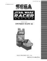 Sega STAR WARS RACER ARCADE Deluxe Version Owner'S Manual preview