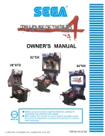 Sega The House Of The Dead 4 29"STD Owner'S Manual preview