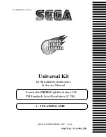 Sega Universal Kit Service Manual preview