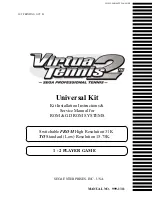 Sega Virtua Tennis 2 Installation, Instruction And  Service Manual preview