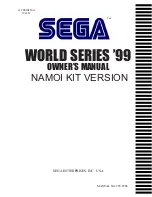 Предварительный просмотр 1 страницы Sega WORLD SERIES '99 Owner'S Manual