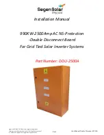 Segen Solar DDU-2500A Installation Manual preview