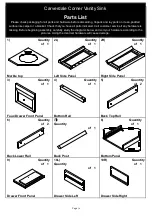 Предварительный просмотр 2 страницы SEI Carverdale Corner Vanity Sink BT7871A0TX Assembly Instructions Manual