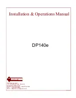 SEI DP140e Installation & Operation Manual preview