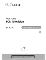 Seiki LC-40G81 Instruction Manual предпросмотр