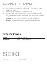 Предварительный просмотр 12 страницы Seiki SC5SHM Instruction Manual