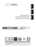 Предварительный просмотр 1 страницы Seiki SE40FYT User Manual