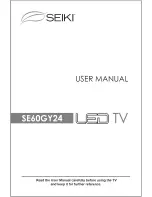 Предварительный просмотр 1 страницы Seiki SE60GY24 User Manual