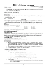 Preview for 3 page of Seiko Epson UB-U06 User Manual