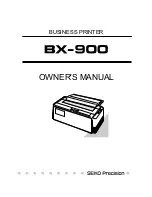 Preview for 1 page of Seiko Precision BX-900 Owner'S Manual