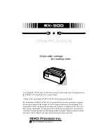 Preview for 3 page of Seiko Precision BX-900 Owner'S Manual