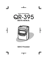 Preview for 1 page of Seiko Precision QR-395 User Manual