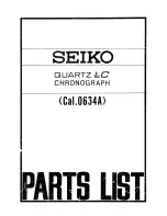 Seiko 0634A Technical Manual preview