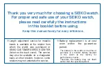 Preview for 39 page of Seiko 2J30 Instructions Manual