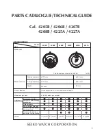 Preview for 1 page of Seiko 4205B Technical Manual