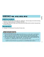 Preview for 3 page of Seiko 4F32 Manual