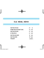 Seiko 5D22 Instructions Manual preview