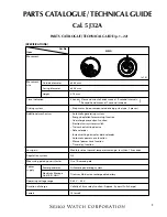 Seiko 5J32A Parts Catalogue /Technical Manual preview
