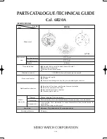 Preview for 1 page of Seiko 6R20A Technical Manual & Parts Catalogue