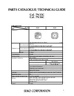 Preview for 1 page of Seiko 7N35C Technical Manual