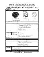 Seiko 7T85 Technical Manual preview