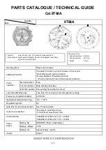 Предварительный просмотр 1 страницы Seiko 8T68A Parts Catalogue /Technical Manual