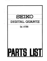 Seiko A156A Technical Manual preview