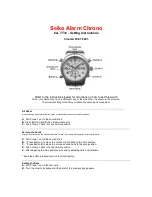 Preview for 1 page of Seiko Alarm Chrono 7T32 Setting Instructions