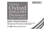 Предварительный просмотр 1 страницы Seiko ER6000 Operation Manual