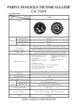 Seiko KINETIC 7L22A Parts Catalogue /Technical Manual preview