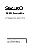 Seiko KT-401 Operating Manual preview