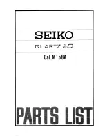 Seiko M158A Technical Manual preview