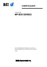 Seiko MP-B30 Series User Manual предпросмотр