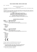 Preview for 2 page of Seiko MP-B30 Series User Manual